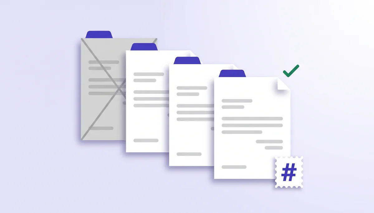 A row of numbered invoices with one voided invoice kept in the sequence